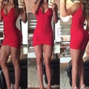 IMMACUL8 Red Bandage Dress